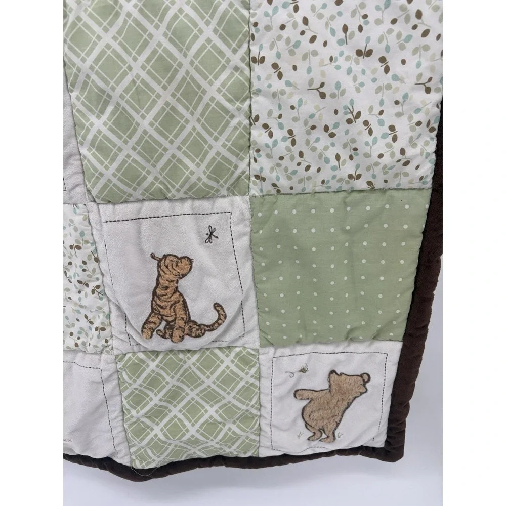 VTG Disney Classic Pooh Winnie‎ The Pooh Piglet Crib Comforter Patchwork Quilt